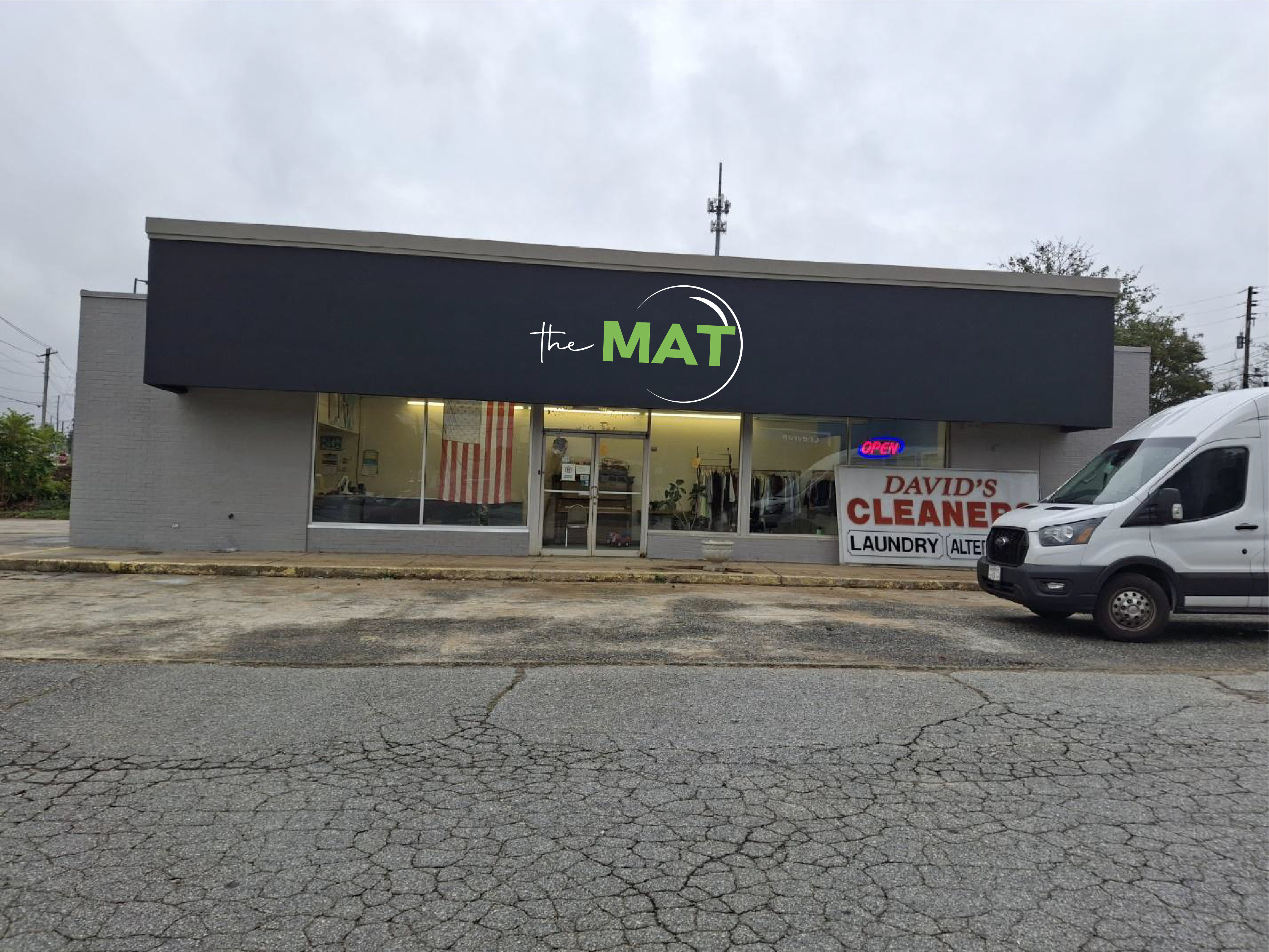 The Mat laundromat storefront